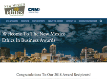 Tablet Screenshot of ethicsinbusinessnm.com